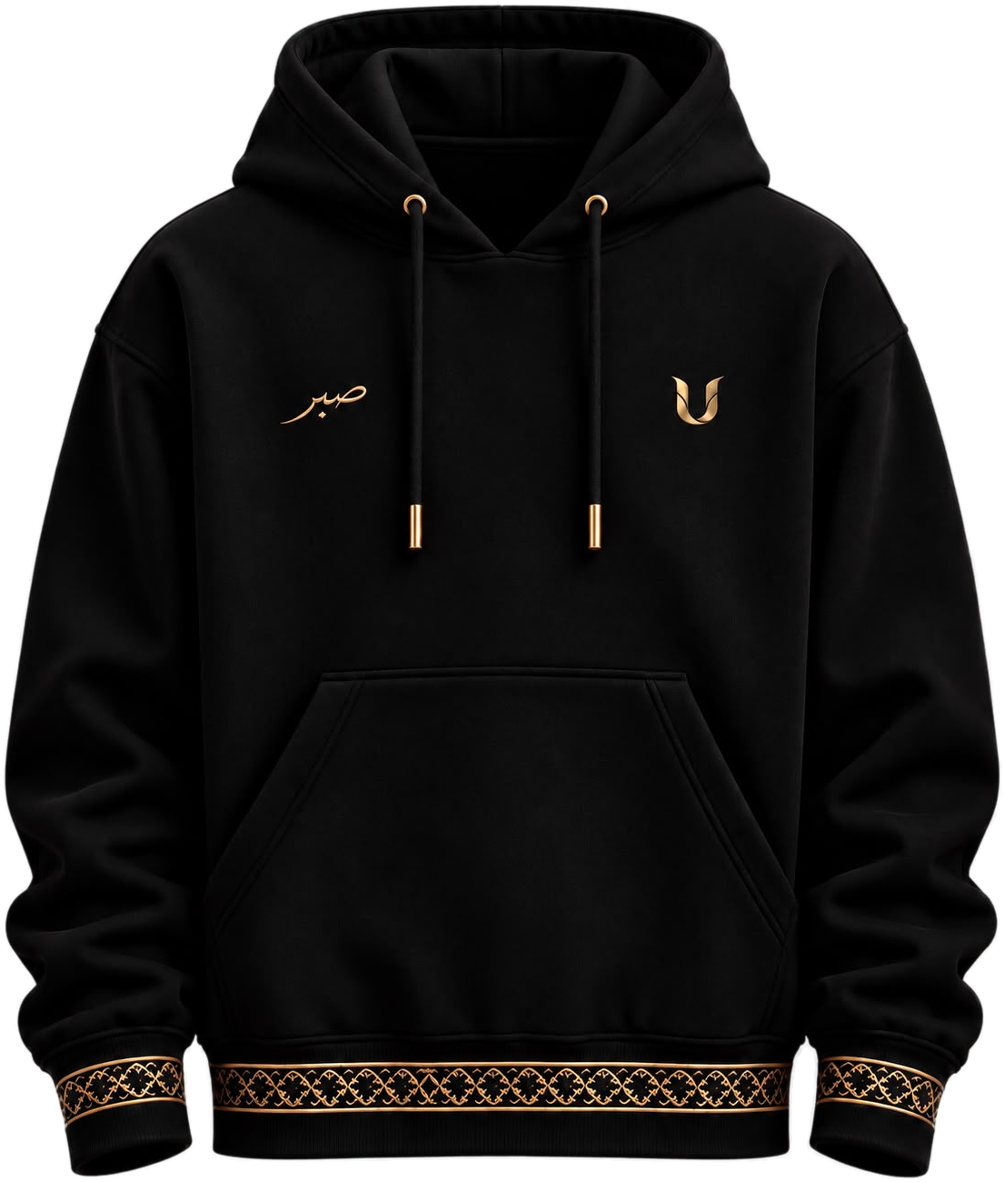 Siyah kapüşonlu sweatshirt