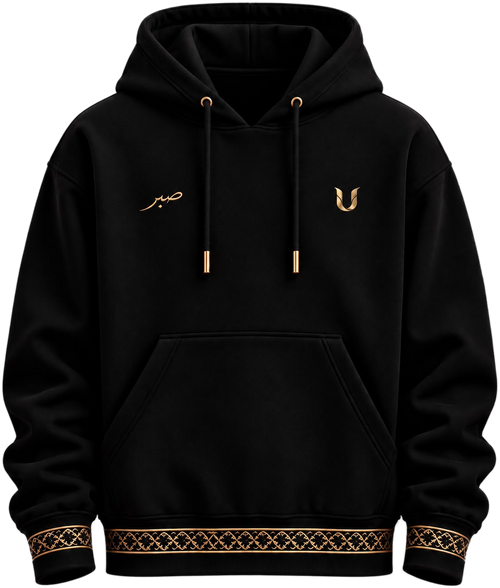 Siyah kapüşonlu sweatshirt